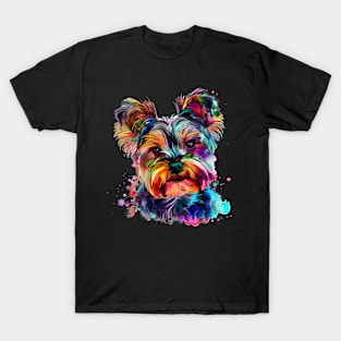 Yorkshire Terrier Colorfull Pop Art Design For Dog Onwer T-Shirt